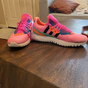 Adidas neon colored sneakers